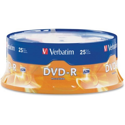 Verbatim AZO DVD-R 4.7GB 16X with Branded Surface - 25pk Spindle - 2 Hour Maximum Recording Time