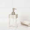 Rectangle Glass with Metal Soap/Lotion Dispenser Clear - Threshold™ - 2 of 4