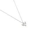 ELYA Women's Polished Owl Shaped Steel Necklace - 18" - 2 of 3