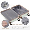 2pc/3pc/4pc ABS Hard Shell Luggage Sets, Front Opening Suitcase with USB Port, Cup Holder and Spinner Wheels 4W -ModernLuxe - 4 of 4