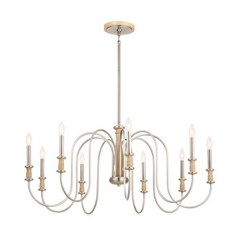 Karthe 42" 9 Light Chandelier Black - image 1 of 3