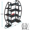 Tribesigns 5 Tier Triple Wide Oval Etagere Bookshelf - 3 of 4