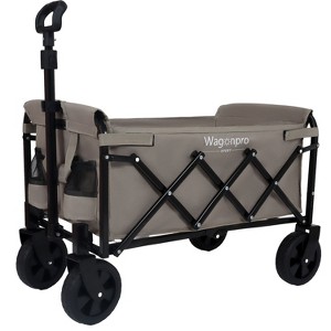 CAVINAS Expandable Dual-Layer Utility Wagon Cart, Lightweight Folding Wagon with 100% Extra Space, Shopping Cart for Camping, Sports - 1 of 4