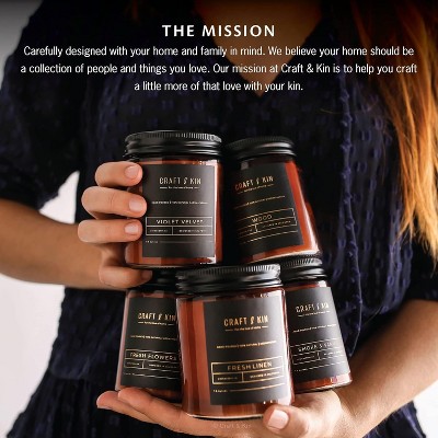 Craft & Kin Amber Smoke & Vanilla Soy Candle 8oz