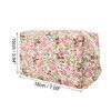 Unique Bargains Women Portable Floral Quilting Makeup Bag 1 Pc - 3 of 3