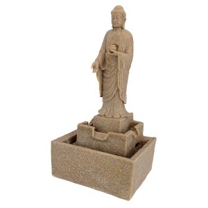 Design Toscano Earth Witness Buddha Illuminated Garden Fountain - Large, Beige - 1 of 4