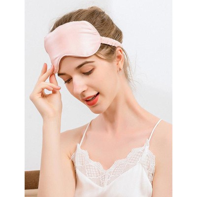SilkSilky 19 Momme Pure Silk Sleep Eye Mask,Regular,Pink