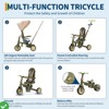 7-in-1 Foldable Baby Tricycle w/ Adjustable Parent Handle – Toddler Trike with Safety Harness, Wheel Brakes - 3 of 4