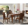 5-Piece Mahogany Finish Solid Wood Top - Rectangular Dining Room Set - Seats 4 - 2 of 4