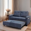 NicBex Convertible Sleeper Chair,3-in-1 Folding Sofa Bed,Modern Couches with  3 USB port and 2 Side Pockets for Living Room,Blue/Brown/Gray/Beige - 2 of 4