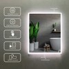 Vyaya Huron Rectangular Frameless Anti-Fog Wall Bathroom LED Vanity Mirror in Silver - 3 of 4