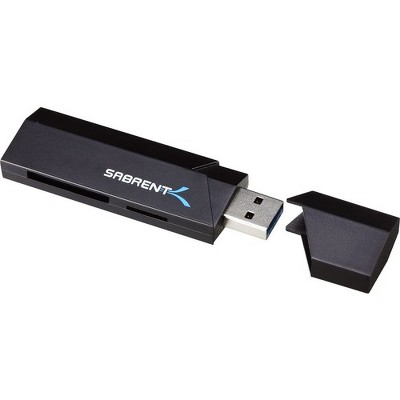 Sabrent Mini USB 3.0 Micro SD and SD Card Reader - microSD, SD, SDHC, SDXC, microSDHC, microSDXC, MultiMediaCard (MMC), TransFlash, miniSD