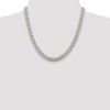 Black Bow Jewelry Men's 8.5mm Sterling Silver Solid D/C Domed Curb Chain Necklace - 2 of 4