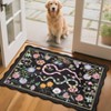 Pastoral Floral Washable Area Rug Non Slip Farmhouse Floor Cover Soft Non Shedding Indoor Rug Low Pile Foldable Carpet for Living Rom Bedroom Nursery - 3 of 4