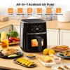 GustoWave 5 Qt Digital Touch Screen Air Fryer with Visible Window & 8 Cooking Presets, 1500W - 2 of 4