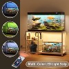 ELJGET 20/40/55 Gallon Fish Tank Stand with Power Outlet & LED Light, Metal Aquarium Stand with 3 Tier Adjustable Storage Shelves, 30.7"*13.8" - 3 of 4