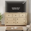 Jojoka 6/7-Drawer Dresser with Curved Legs and Rattan Accents, Freestanding Storage Cabinet for Bedroom, Living Room, Entryway, or Balcony - 4 of 4