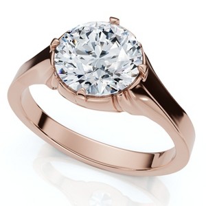 Pompeii3 Men's 1 1/2Ct Round Diamond Signet Ring 14k Gold or Platinum Lab Created - 1 of 4