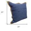 HomeRoots Set of Two Navy Blue Cotton Throw Pillow - 3 of 4