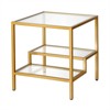 Metal Contemporary Side Table  in Gold - Henn&Hart - 3 of 4