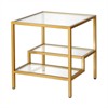 Metal Contemporary Side Table  in Gold - Henn&Hart - image 3 of 4