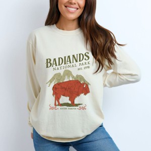 Badlands National Park Est. 1978 - Womens Garment Dyed Long Sleeve - 1 of 2