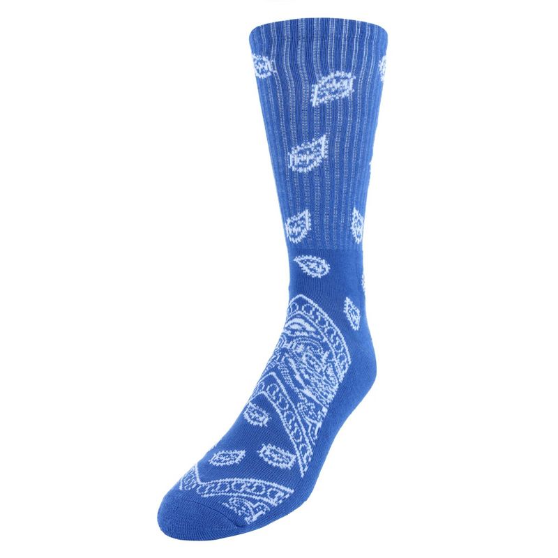CTM Men's Asombroso Bandana Socks (1 Pair), 1 of 2