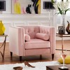 Karissa Velvet Armchair with Pillows Pink - Inspire Q - image 2 of 4