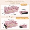 JOYRACER 90.55" Modern Upholstered Cloud Sofa, Couch with Deep Seat and Multiple Large Soft Pillows, Convertible Chaise Lounge Sofa for Living Room - 2 of 4