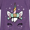 Girls' - Instant Message - Pastel Easter Unicorn Fitted Short Sleeve Graphic T-Shirt - 2 of 4