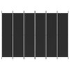 'vidaXL Black 6-Panel Room Divider - Foldable and Versatile - 100% Polyester Fabric and Durable Iron Structure - Modern Style - 3 of 4
