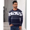 Coolmee Mens Ugly Christmas Sweater Pullover Long Sleeve Crew Neck Tree Print Soft Knitted Sweaters - 4 of 4
