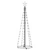 vidaXL Christmas Cone Tree Cold White 84 LEDs 2x5 ft - 4 of 4