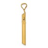 Black Bow Jewelry 14k Yellow Gold Beveled Edge Hollow Tube Cross Pendant - 2 of 4
