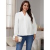 INSPIRE CHIC Women's Maternity Button Down Shirts Long Sleeve Jacquard Cotton Prenancy Semi Sheer Blouse Work Office - 2 of 4