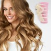 Unique Bargains Women's Heatless Voluminous Hair Roller 2.68"x1.69" Pink White 2pcs - 2 of 4