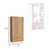 TIRAMISUBEST 3-Door Armoire with Drawers - Mobile Storage Cabinet with Locking Wheels & Adjustable Shelf | Space-Saving Closet Organizer - 3 of 4