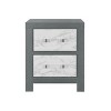 NicBex Nightstand with 2 Drawers,Modern Bedside Table with Wood Frame and Pulls,Side Table for Bedroom,Living Room - 2 of 4