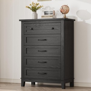 5 Drawer Dresser for Bedroom, Tall Freestanding Chest with Wood Frame and Vertical Storage, Closet Organizer for Entryway or Living Room - 1 of 4