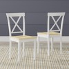 Glenwillow Home 42" Round Pedestal Dining Table + X-Back Dining Chairs Dining Set - 3 of 4