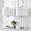Maxax Glass Table Lamp,23" Contemporary Nightstand Lamp with A+C USB Charging Ports for  Living Room, Bedroom - 2 of 4