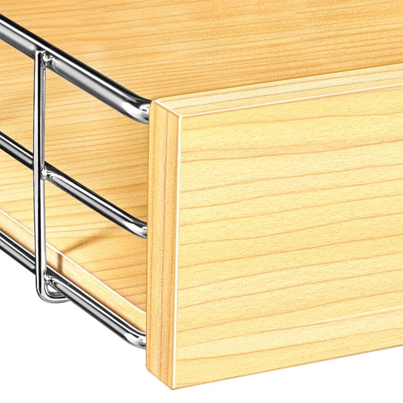 Lynk Professional Select Slide Out Wood Cabinet Organizer - Pull Out Under Cabinet Sliding Wood Shelf - 20&#34; x 21&#34; - Wood and Chrome, 6 of 7