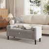 46.5" Tufted Storage Ottoman Bench w/ Seating & Storage - Upholstered Entryway, Bedroom, Living Room Bench with Rolled Arms - 3 of 4