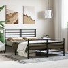 vidaXL Metal Bed Frame with Headboard and Footboard Black 59.8 in.x78.7 in. - 3 of 4