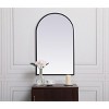 Elegant Lighting Metal Frame Arch Mirror 22x36 Inch in Black - 4 of 4