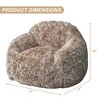 Bean Bag Chair for Indoor and Outdoor, Faux Fur Bean Bag Couch with Armrest High-Density Foam for Gaming Reading, Beanbag Chair Lazy Couch Sofa - 4 of 4