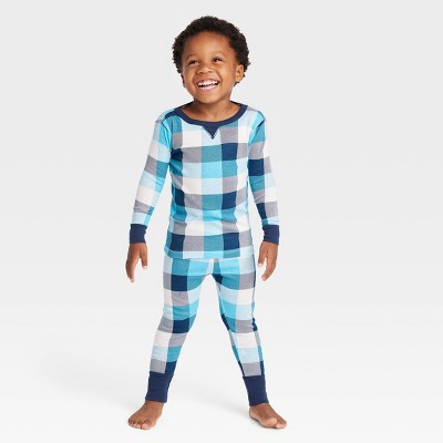 Toddler Hanukkah Buffalo Check Print Matching Family Pajama Set - Wondershop™ Blue
