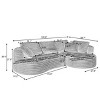 Dolonm 121" Modern Curved L-shaped Sofa,Compression Boneless Sofa,Minimalist Design,Corduroy Fabric,No Assembly,for Living Room,Bedroom - 2 of 4