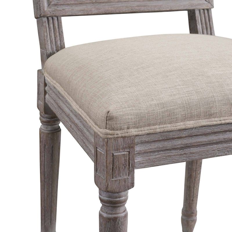 Court Vintage French Upholstered Fabric Dining Side Chair Beige - Modway, 6 of 8