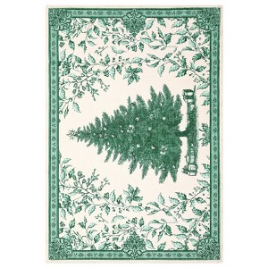 COZONY Christmas Tree Area Rug, Washable Non-Slip Holiday Carpet, Soft Ultra-Thin Stain Resistant Xmas Mat for Living Room Bedroom Office - 1 of 4